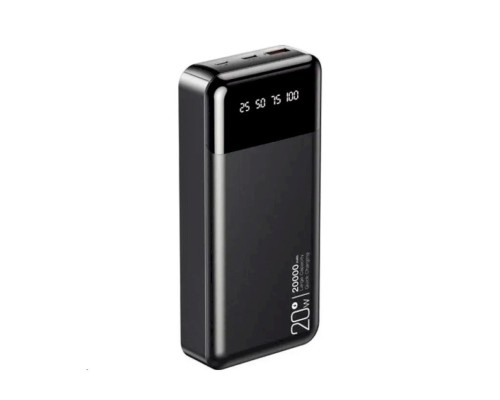 Зовнішній акумулятор XO PR192 20W fast charging (PD20W/QC18W) digital light display 20000mAh Black (6920680834648) 
