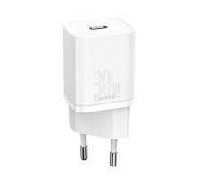 Мережевий зарядний пристрій Baseus Super Si quick charger IC 30W EU White (CCSUP-J02) 