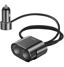 Автомобільний зарядний пристрій Baseus High Efficiency One to Two Cigarette Lighter Black (CRDYQ-01)