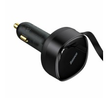 Автомобільний зарядний пристрій Baseus Enjoyment Retractable 2-in-1 Car Charger C+L 30W Black (CGTX000001) 