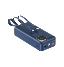 Зовнішній акумулятор REMAX Suji Series PD 20W+QC 22.5W  Fast Charging Cabled Power Bank 30000mAh  RPP-550 Blue (RPP-550 Blue)