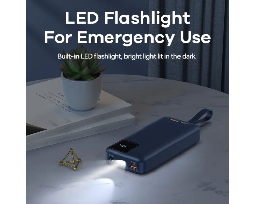 Зовнішній акумулятор REMAX Suji Series PD 20W+QC 22.5W Fast Charging Cabled Power Bank 30000mAh RPP-550 Blue (RPP-550 Blue) Зовнішній акумулятор REMAX Suji Series PD 20W+QC 22.5W Fast Charging Cabled Power Bank 30000mAh RPP-550 Blue (RPP-550 Blue)