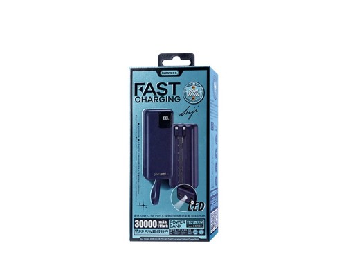 Зовнішній акумулятор REMAX Suji Series PD 20W+QC 22.5W Fast Charging Cabled Power Bank 30000mAh RPP-550 Blue (RPP-550 Blue) Зовнішній акумулятор REMAX Suji Series PD 20W+QC 22.5W Fast Charging Cabled Power Bank 30000mAh RPP-550 Blue (RPP-550 Blue)