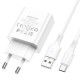Мережевий зарядний пристрій BOROFONE BA74A Aspirer single port charger set(Type-C) White (BA74ACW)