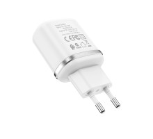 Мережевий зарядний пристрій BOROFONE BA36A High speed single port QC3.0 charger set White (BA36AW) 