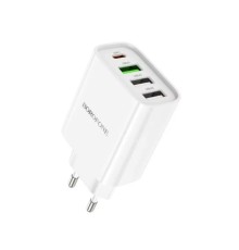 Мережевий зарядний пристрій BOROFONE BA79A Clever four-port PD20W(1C3A) White (6941991102691)
