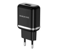 Мережевий зарядний пристрій BOROFONE BA36A High speed single port QC3.0 charger set 18W(Type-C) Black (BA36ACB) 