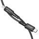 Кабель ACEFAST C1-01 Type-C to iP 3A, 1.2m, nylon, aluminum connectors, Black (AFC1-01B) 
