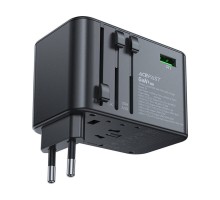 УЗП ACEFAST Z1 PD75W GaN (3*USB-C+2*USB-A) multifunctional charging adapter Black (AFZ1) 