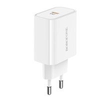 Мережевий зарядний пристрій BOROFONE BA57A Easy Speed single port PD20W charger White (BA57AW) 