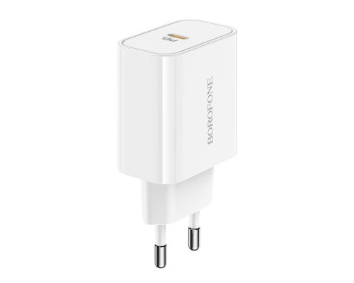 Мережевий зарядний пристрій BOROFONE BA57A Easy Speed single port PD20W charger White (BA57AW) Мережевий зарядний пристрій BOROFONE BA57A Easy Speed single port PD20W charger White (BA57AW)