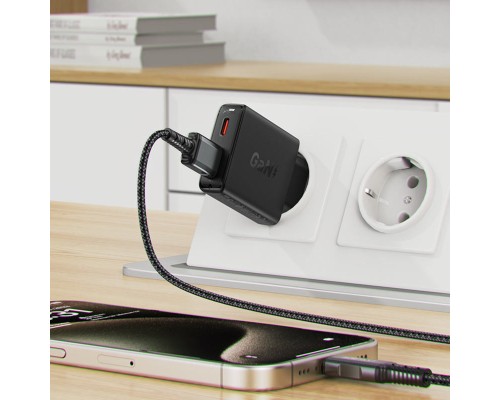 Мережевий зарядний пристрій ACEFAST A69 PD30W GaN (USB-A+USB-C) ultra-thin charger Black (6974316282709) Мережевий зарядний пристрій ACEFAST A69 PD30W GaN (USB-A+USB-C) ultra-thin charger Black (6974316282709)