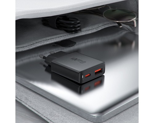 Мережевий зарядний пристрій ACEFAST A69 PD30W GaN (USB-A+USB-C) ultra-thin charger Black (6974316282709) Мережевий зарядний пристрій ACEFAST A69 PD30W GaN (USB-A+USB-C) ultra-thin charger Black (6974316282709)