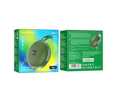 Портативна колонка BOROFONE BR27 Dear sports BT speaker Dark Green (BR27DG) Портативна колонка BOROFONE BR27 Dear sports BT speaker Dark Green (BR27DG)