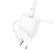 Мережевий зарядний пристрій BOROFONE BA72A Spring single port QC3.0 charger set(Type-C) White (BA72ACW) 