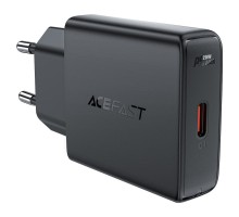 Мережевий зарядний пристрій ACEFAST A65 PD20W GaN single USB-C ultra-thin charger Black (6974316282686) 