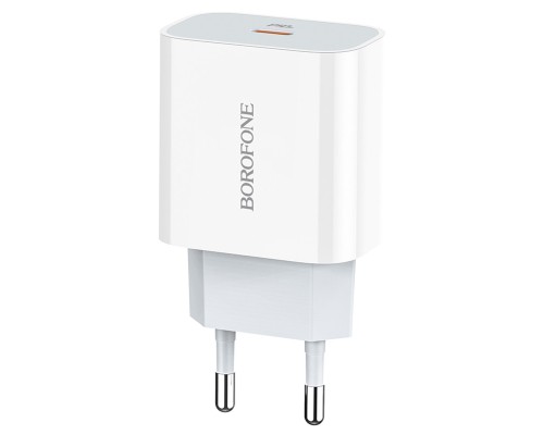Мережевий зарядний пристрій BOROFONE BA38A Plus Speedy PD20W White (BA38AW) Мережевий зарядний пристрій BOROFONE BA38A Plus Speedy PD20W White (BA38AW)