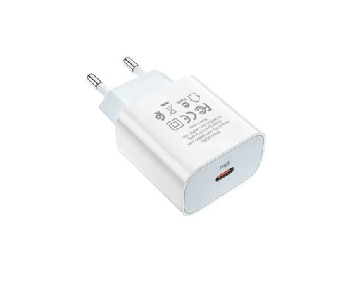 Мережевий зарядний пристрій BOROFONE BA38A Plus Speedy PD20W White (BA38AW) Мережевий зарядний пристрій BOROFONE BA38A Plus Speedy PD20W White (BA38AW)