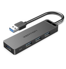 USB-хаб Vention 4-Port USB 3.0 Hub With Power Supply 0.15M Black (CHLBB) (CHLBB)