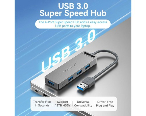 USB-хаб Vention 4-Port USB 3.0 Hub With Power Supply 0.15M Black (CHLBB) (CHLBB) USB-хаб Vention 4-Port USB 3.0 Hub With Power Supply 0.15M Black (CHLBB) (CHLBB)