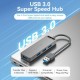 USB-хаб Vention 4-Port USB 3.0 Hub With Power Supply 0.15M Black (CHLBB) (CHLBB)