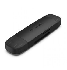 Картрідер Vention 2-in-1 USB 3.0 A+C Card Reader(SD+TF) Black Dual Drive Letter (CLKB0) (CLKB0)