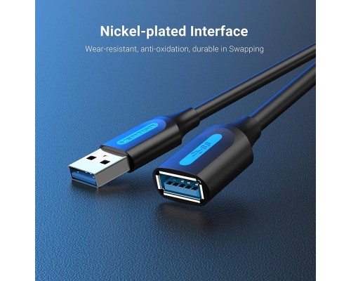 Кабель Vention USB 3.0 A Male to A Female Extension Cable 1M black PVC Type (CBHBF) (CBHBF) Кабель Vention USB 3.0 A Male to A Female Extension Cable 1M black PVC Type (CBHBF) (CBHBF)
