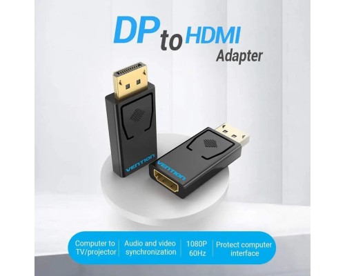 Адаптер Vention DP Male to HDMI Female Adapter Black (HBKB0) (HBKB0) Адаптер Vention DP Male to HDMI Female Adapter Black (HBKB0) (HBKB0)