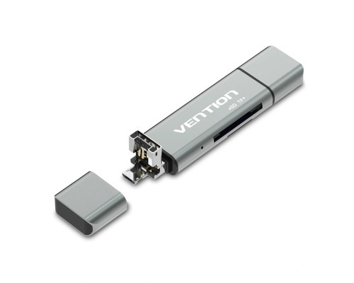 Картрідер Vention USB2.0 Multi-function Card Reader Gray (CCJH0) (CCJH0) 
