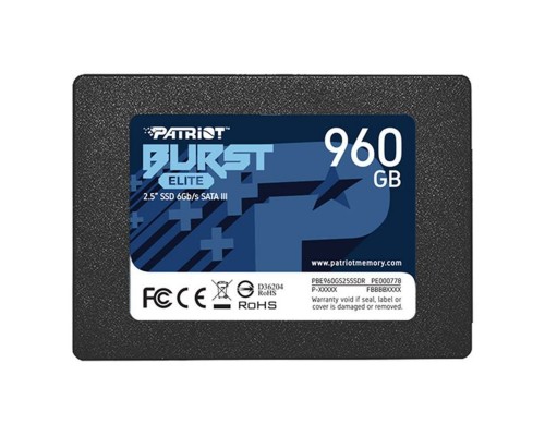 SSD Patriot Burst Elite 960GB 2.5" 7mm SATAIII TLC 3D (PBE960GS25SSDR) SSD Patriot Burst Elite 960GB 2.5" 7mm SATAIII TLC 3D (PBE960GS25SSDR)
