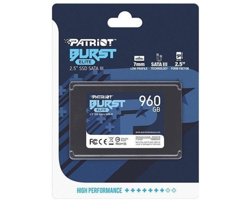 SSD Patriot Burst Elite 960GB 2.5" 7mm SATAIII TLC 3D (PBE960GS25SSDR) SSD Patriot Burst Elite 960GB 2.5" 7mm SATAIII TLC 3D (PBE960GS25SSDR)