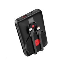 Зовнішній акумулятор HOCO J92 Path 22.5W fully compatible magnetic cable power bank(10000mAh) Black (6931474771766)