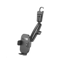 Тримач для мобільного HOCO H17 Waves rearview mirror car holder Black (6942007600521)