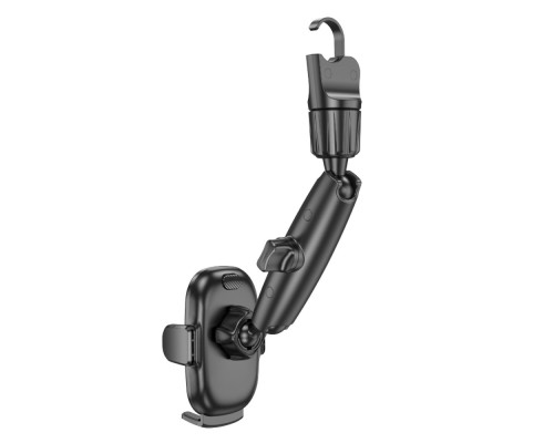 Тримач для мобільного HOCO H17 Waves rearview mirror car holder Black (6942007600521) Тримач для мобільного HOCO H17 Waves rearview mirror car holder Black (6942007600521)