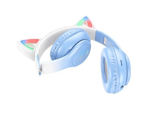 Навушники HOCO W42 Cat ears BT headphones Crystal Blue (6931474795861) Навушники HOCO W42 Cat ears BT headphones Crystal Blue (6931474795861)
