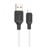 Кабель HOCO X90 Cool silicone charging data cable for iP White (6931474788412) 