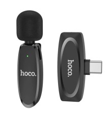 Бездротова мікрофонна система HOCO L15 Type-C Crystal lavalier wireless digital microphone Black (6931474789037)