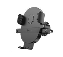 Тримач для мобільного HOCO H18 Mighty one-button car holder(air outlet) Black (6942007601573) 