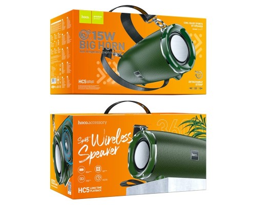 Портативна колонка HOCO HC5 Cool Enjoy sports BT speaker Dark Green (6931474746672) Портативна колонка HOCO HC5 Cool Enjoy sports BT speaker Dark Green (6931474746672)