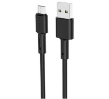 Кабель BOROFONE BX31 USB to Micro 2.4A, 1m, silicone, TPE connectors, Black (BX31MB) 