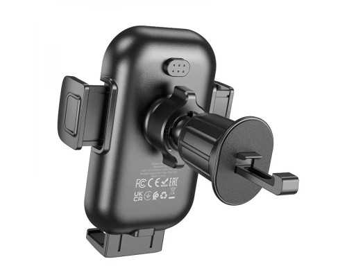Тримач для мобільного з БЗП BOROFONE BH204 Blue Charm wireless fast charging car holder(air outlet) Black (6941991101724) Тримач для мобільного з БЗП BOROFONE BH204 Blue Charm wireless fast charging car holder(air outlet) Black (6941991101724)