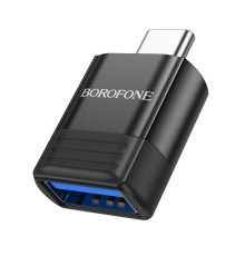 Адаптер BOROFONE BV18 Type-C male to USB female USB3.0 adapter Black (6941991104015)