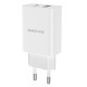 Мережевий зарядний пристрій BOROFONE BA56A Lavida dual port PD20W+QC3.0 charger White (BA56AW) 