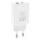 Мережевий зарядний пристрій BOROFONE BA56A Lavida dual port PD20W+QC3.0 charger White (BA56AW) 
