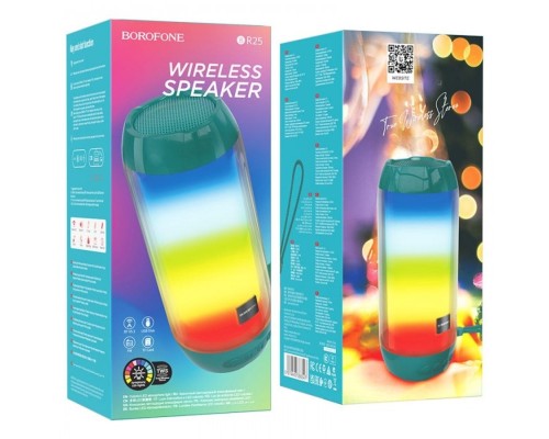 Портативна колонка BOROFONE BR25 Crazy sound colorful luminous BT speaker Peacock Blue (6974443386547) Портативна колонка BOROFONE BR25 Crazy sound colorful luminous BT speaker Peacock Blue (6974443386547)