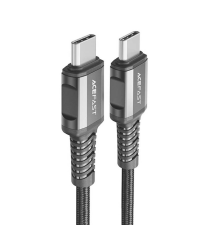 Кабель ACEFAST C1-09 USB-C to USB-C aluminum alloy audio/video transmission full-featured data cable Black (6974316282631)