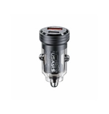 АЗП Usams US-CC175 C35 45W Aluminum Alloy Transparent A+C Mini Car Charger (CC175CC01)