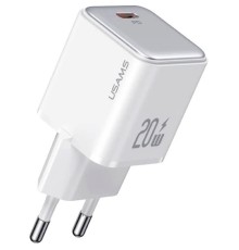 Мережевий зарядний пристрій Usams US-CC183 PD20W Single Port Fast Charger (EU)--X-ron Series White (CC183TC02)