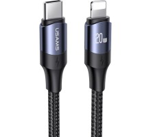 Кабель Usams US-SJ521 U71 Type-C to Lightning 20W PD Fast Charging &amp; Data Cable 1.2m Black (SJ521USB01) 