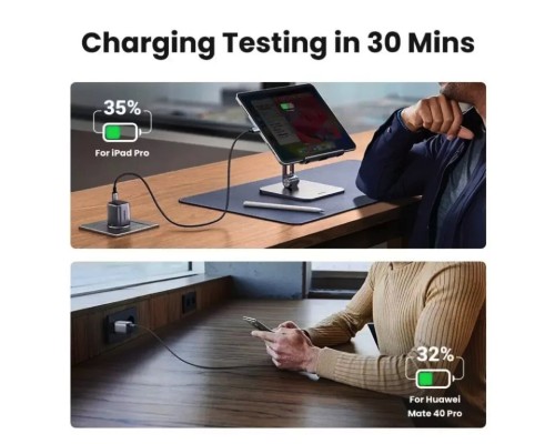 Зарядний пристрій UGREEN CD319 USB-C GaN Fast Charger 30W EU (Space Gray)(UGR-90666) (UGR-90666) Зарядний пристрій UGREEN CD319 USB-C GaN Fast Charger 30W EU (Space Gray)(UGR-90666) (UGR-90666)